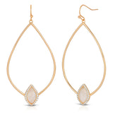 Soleil Gold Monocle with Tempest Moonstone Earrings
