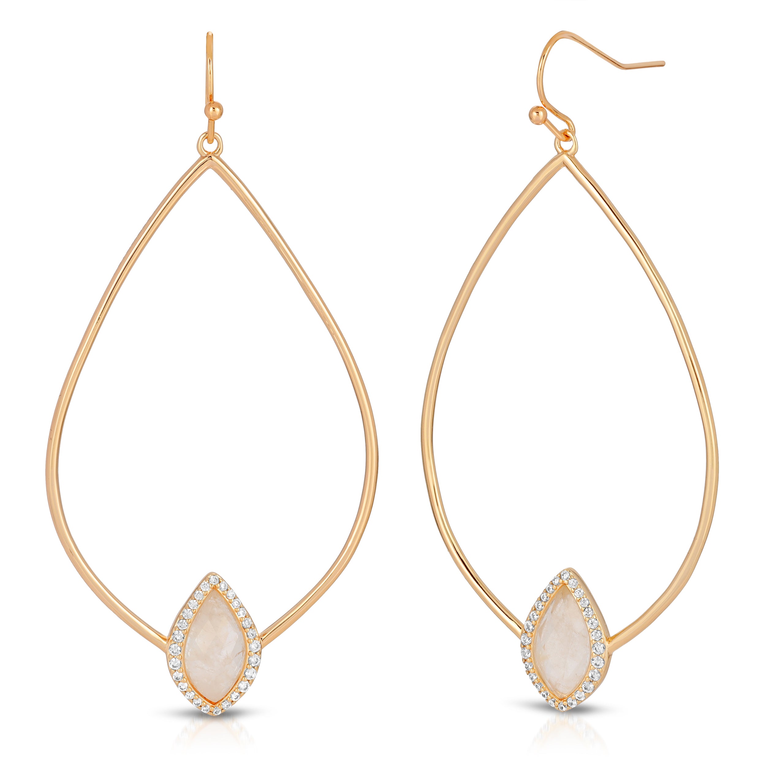 Tempest Gold Moonstone Earrings.