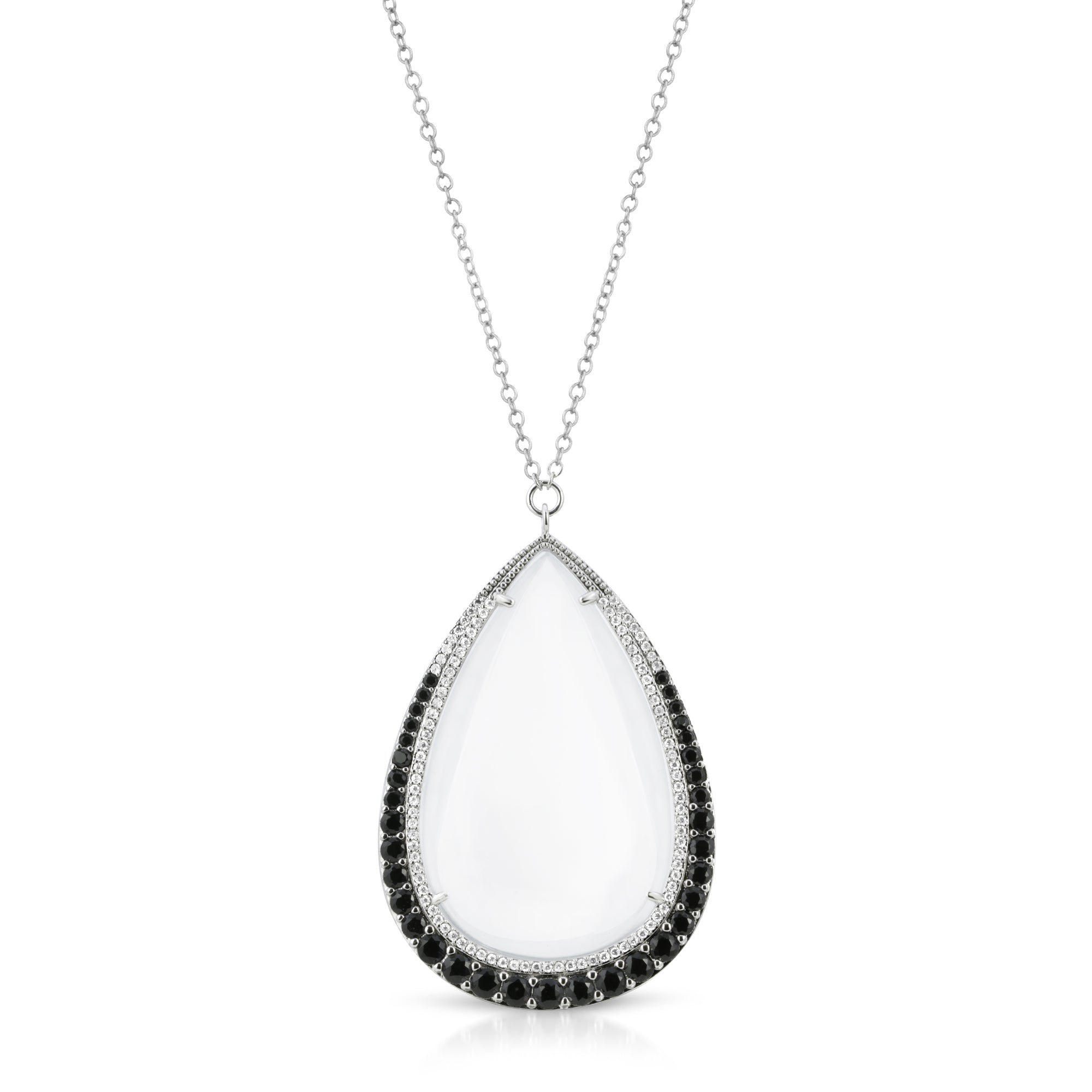 Aria Black Onyx - Magnifier Pendant Necklace.