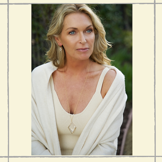 Emmeline Gold Monocle with Cleo Gold Moonstone Earrings