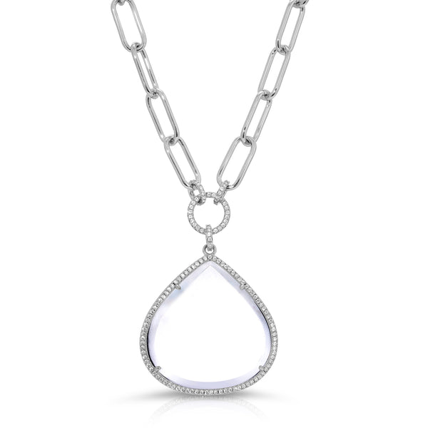 Saraphina Silver-Magnifier Pendant Necklace