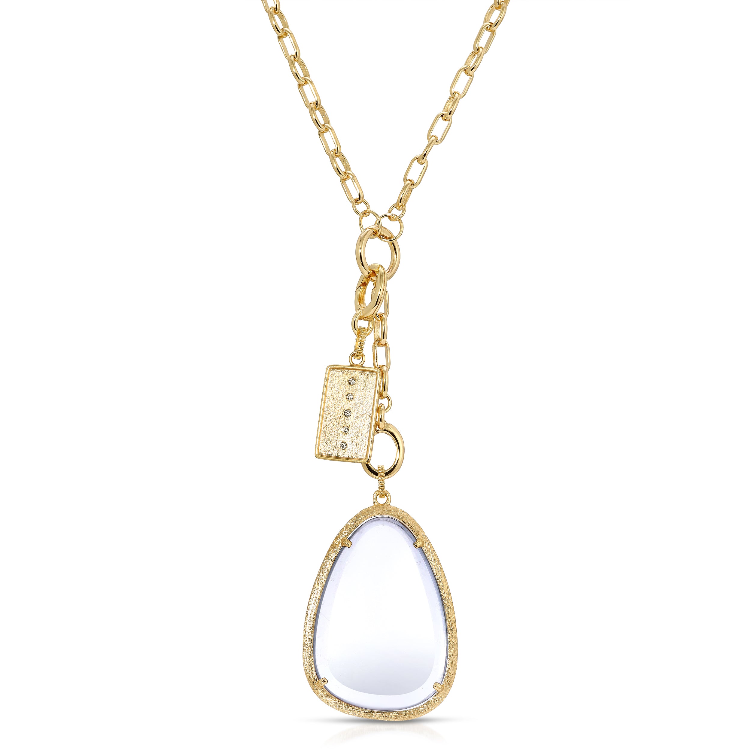 Journey Charm Gold-Magnifier Pendant Necklace