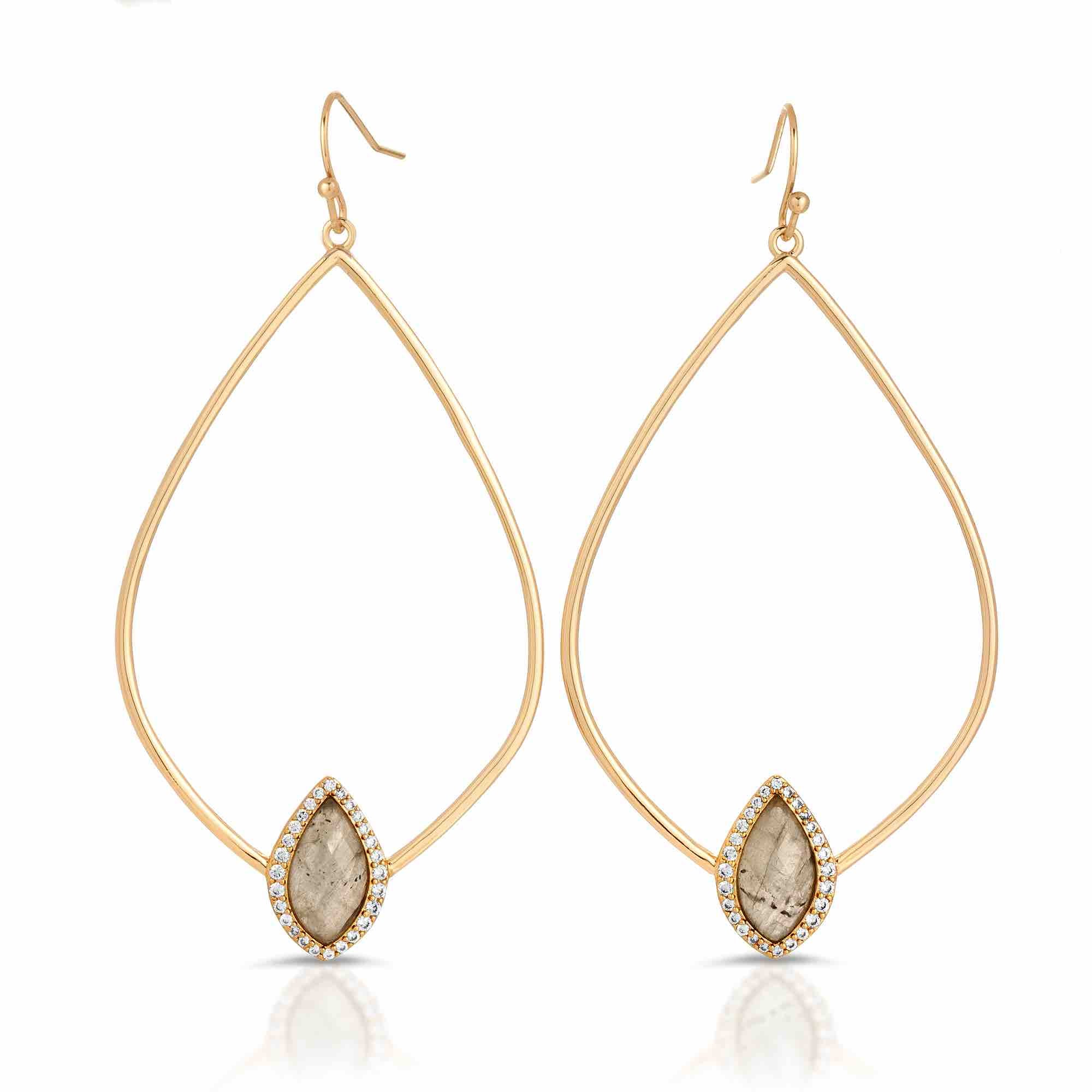Tempest Gold Labradorite Earrings