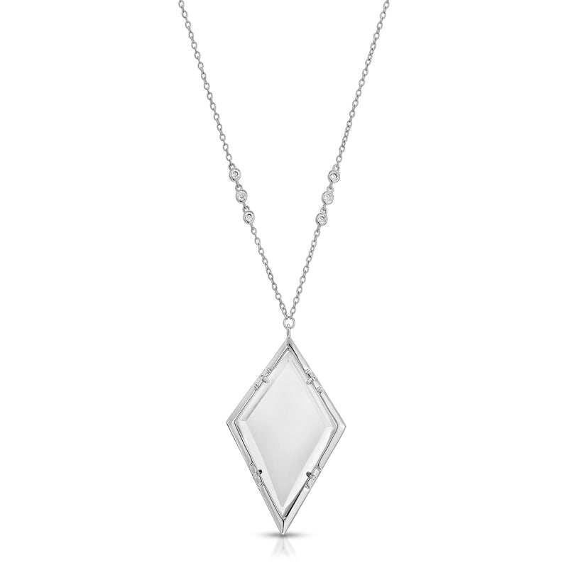 Emmeline Silver- Magnifier Pendant Necklace