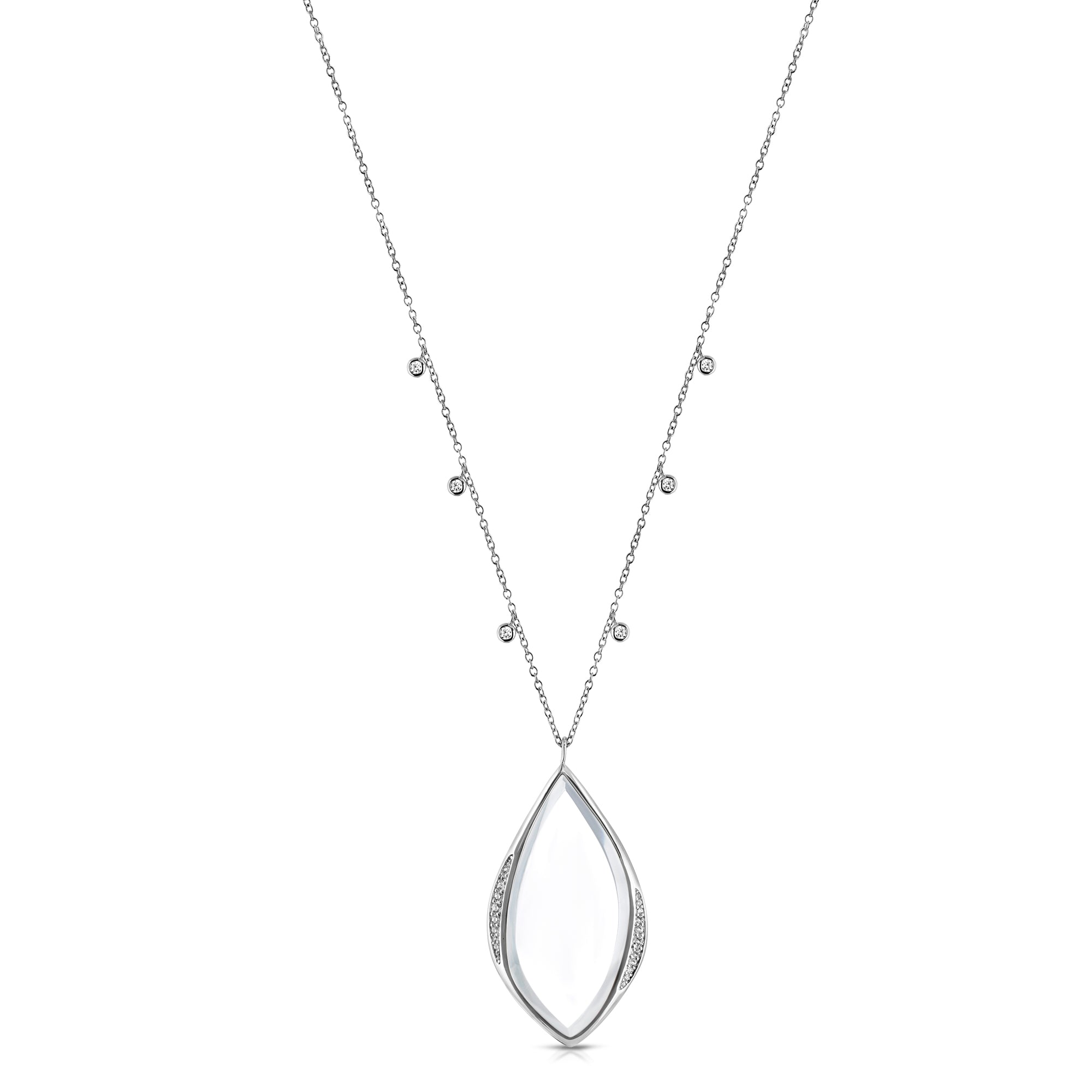 Soleil Silver - Magnifier Pendant Necklace – Moderne Monocle