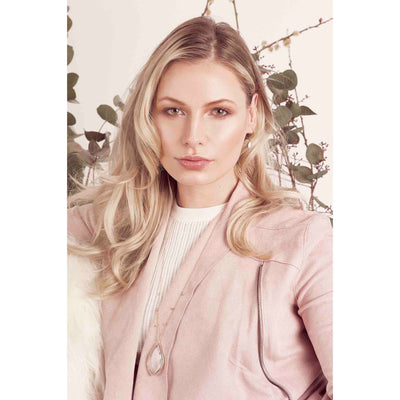 Lola Gold White Opal Earrings