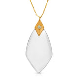 Maya Gold White Opal - Magnifier Pendant Necklace