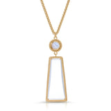 Ophelia Gold Mother of Pearl - Magnifier Pendant Necklace